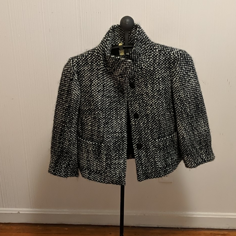 Black and white tweed jacket